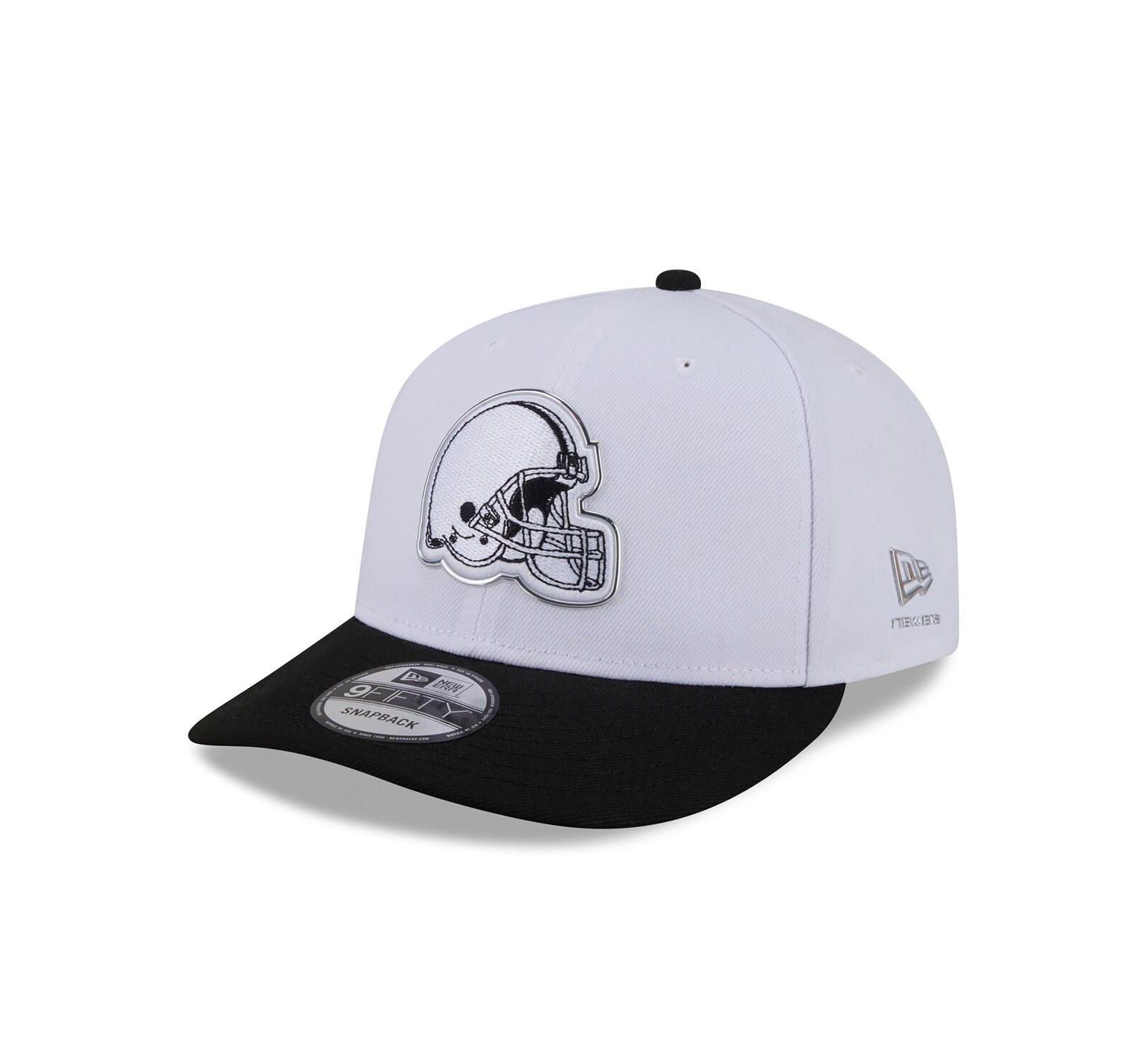 New Era Men's White/Black Cleveland Browns 2026 NFL Draft Pre-Curved 9FIFTY Snapback Hat