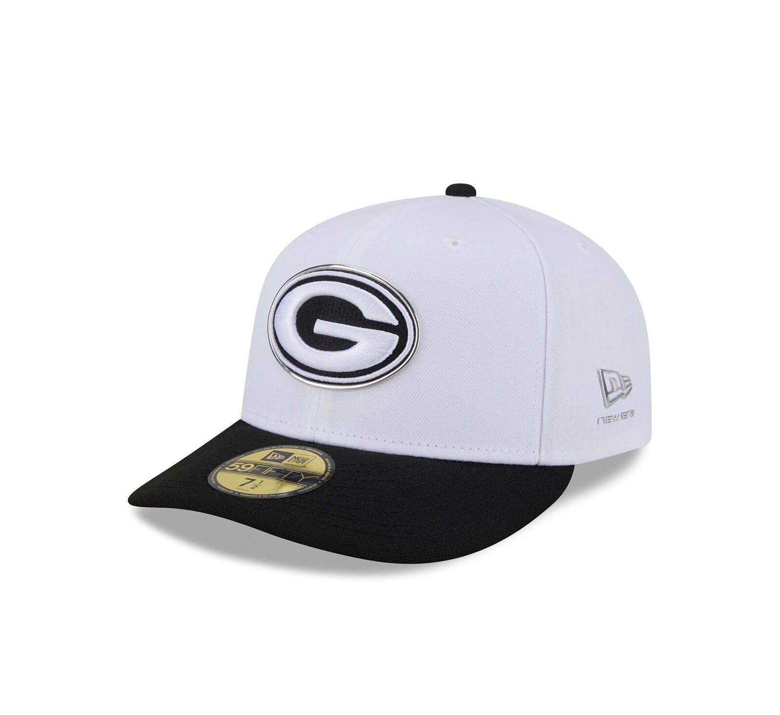 New Era Men's White/Black Green Bay Packers 2026 NFL Draft Pre-Curved 59FIFTY Fitted Hat