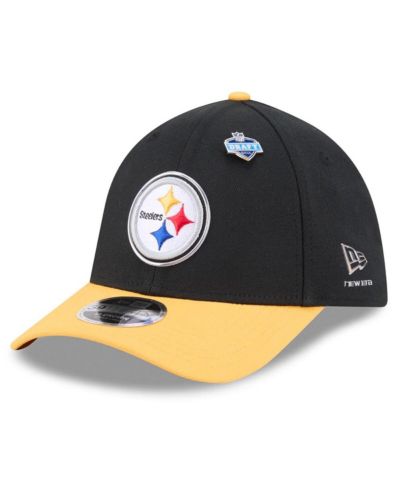 New Era Men's Black/Gold Pittsburgh Steelers 2026 NFL Draft 39THIRTY M-Crown Flex Hat