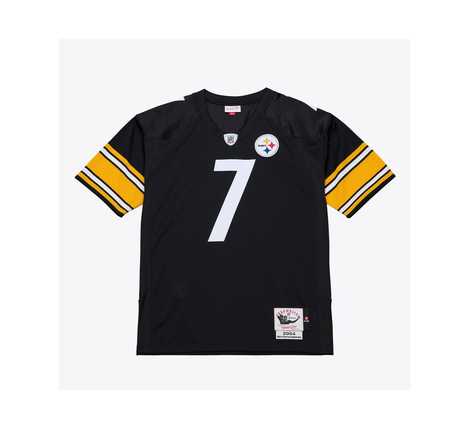 Mitchell & Ness Мужская джерси Ben Roethlisberger Black Pittsburgh Steelers 2004 Authentic