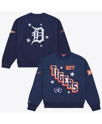 Mitchell Ness Женская темно-синяя толстовка Detroit Tigers Pep Rally
