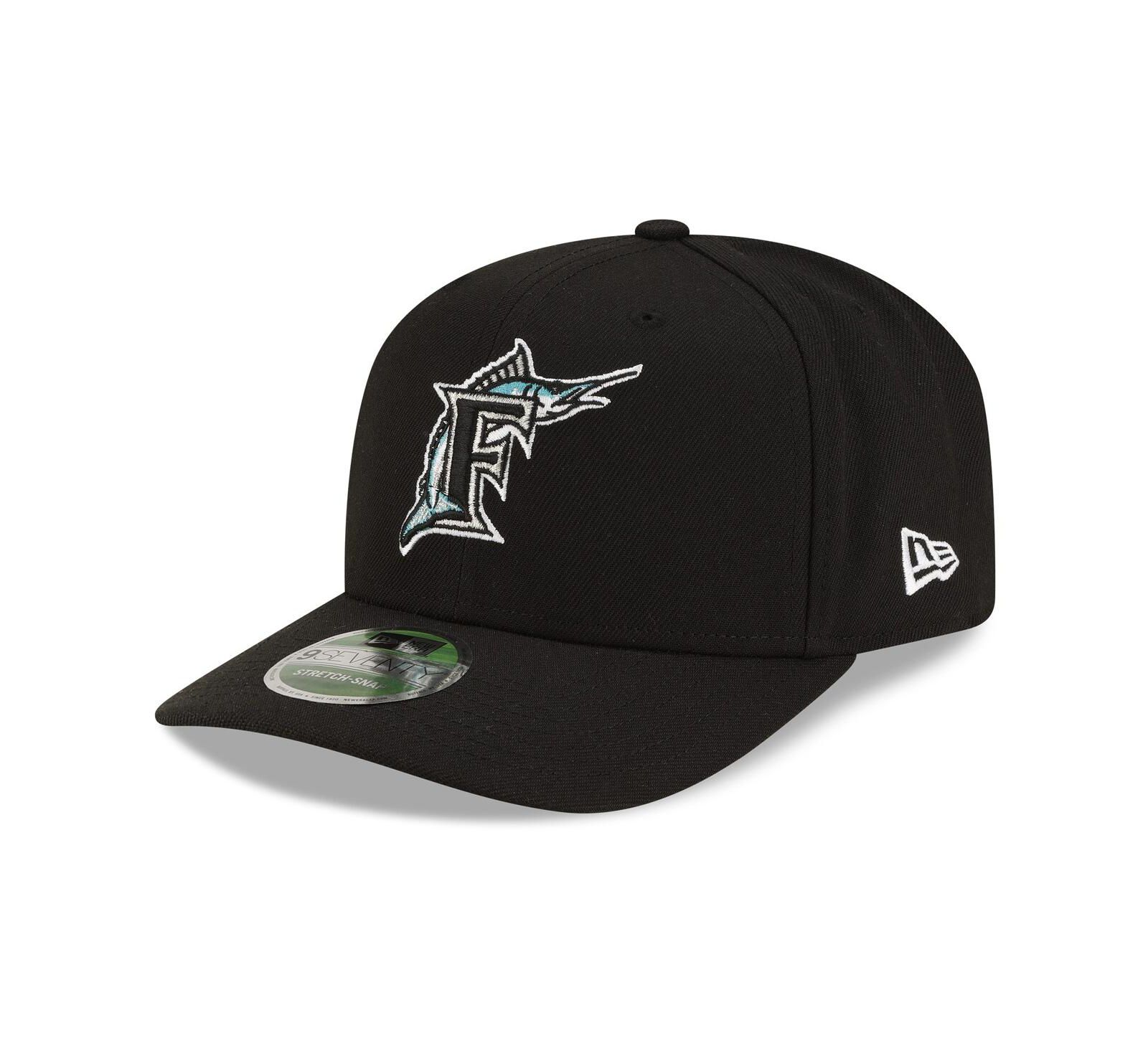 New Era Мужская регулируемая кепка Florida Marlins Player Replica 9SEVENTY, черная