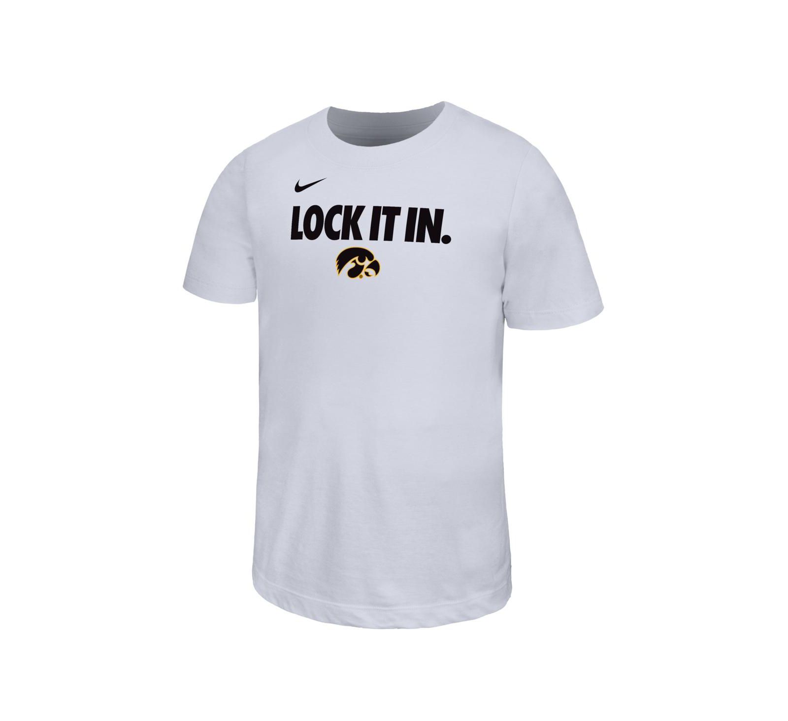Nike детская футболка Dri-FIT Iowa Hawkeyes 2026 On-Court Bench Legend белая
