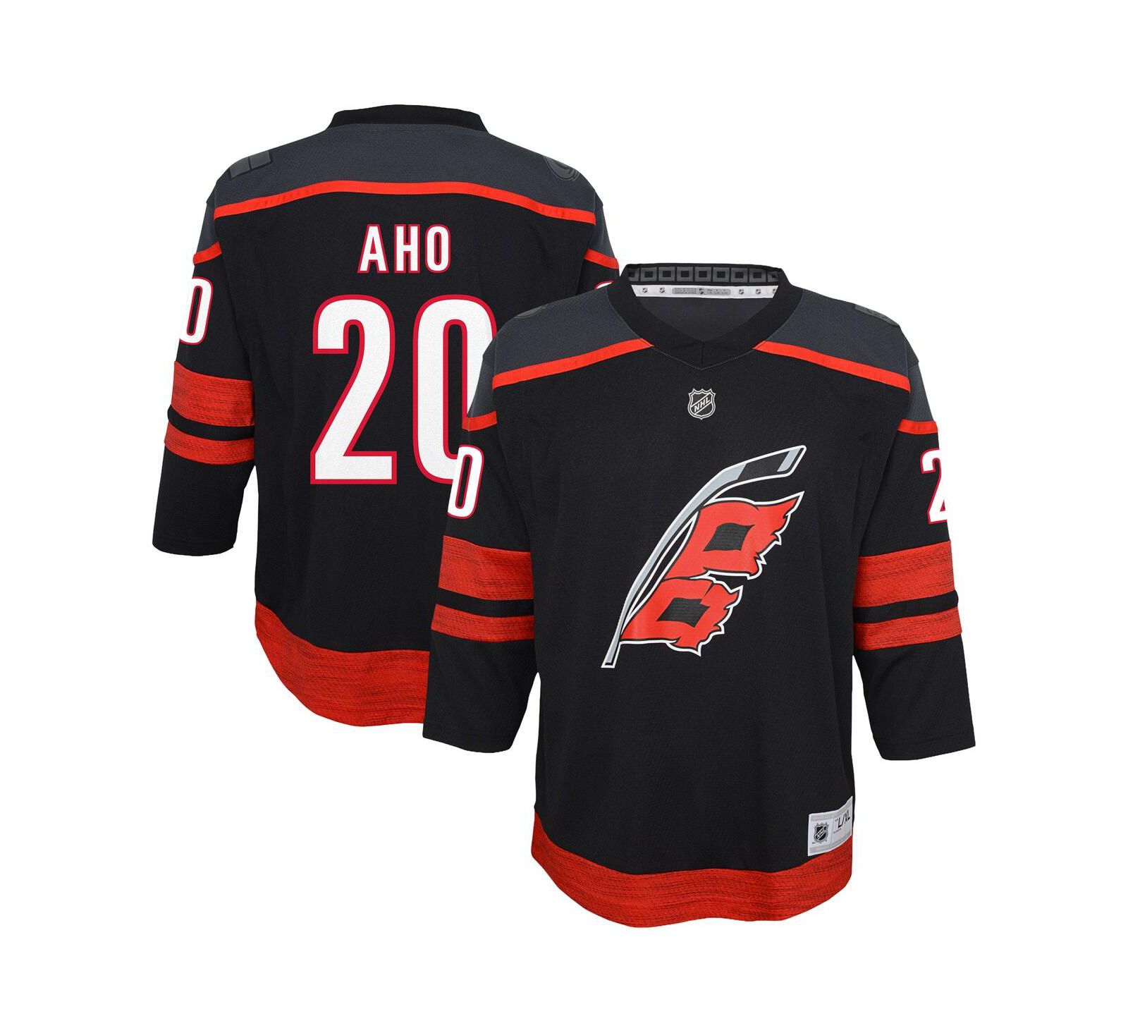 Детская джерси Outerstuff Sebastian Aho Red Carolina Hurricanes Home Replica
