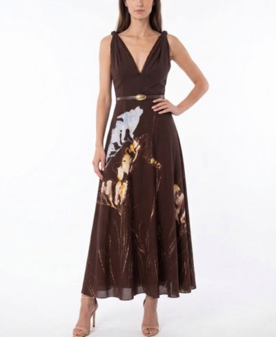 Женское платье Taylor Floral Belted V-Neck Sleeveless