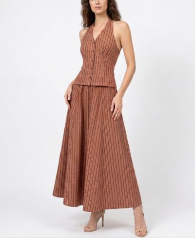 Женское платье Taylor Striped Drop Waist V-Neck