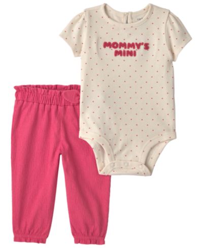 Комплект из 2 предметов Carter's Baby Girls' Mommy's Mini Heart Bodysuit and Pant