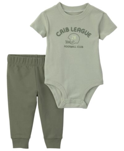 Carter's Детский комплект из боди и брюк с футбольной тематикой, 2 предмета