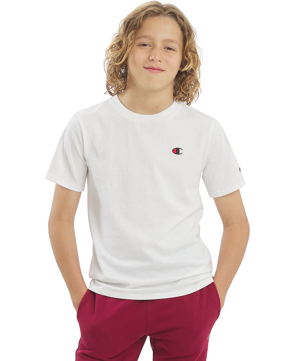 Champion Boys' 8-20 C-Patch Logo Short-Sleeve T-Shirt