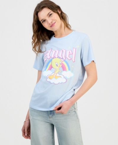 Grayson Threads, The Label Juniors' Tweety Bird Angel Graphic-Print Tee