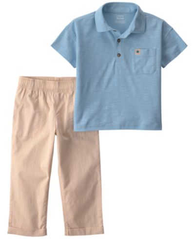 Carter's Детский комплект Polo Shirt и Pant 2-Piece для мальчиков 2T-5T