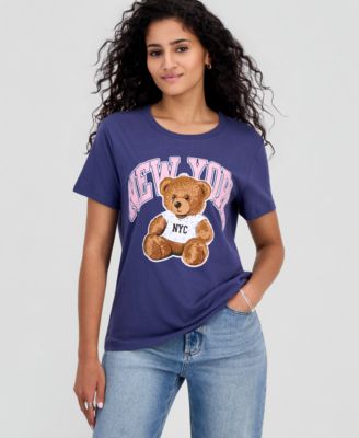 Grayson Threads, The Label Juniors' New York Teddy Graphic T-Shirt