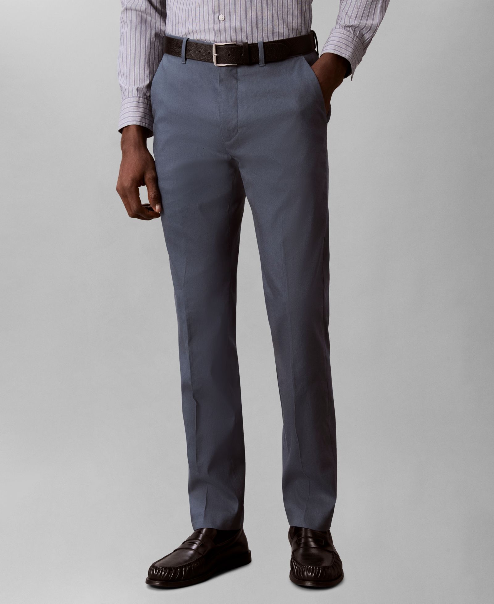 Calvin Klein Men's Linen Blend Slim-Fit Pants
