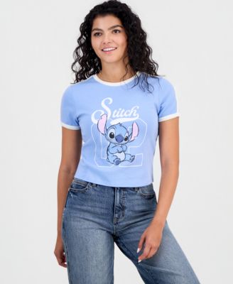 Disney Juniors' Stitch Sporty Ringer Tee