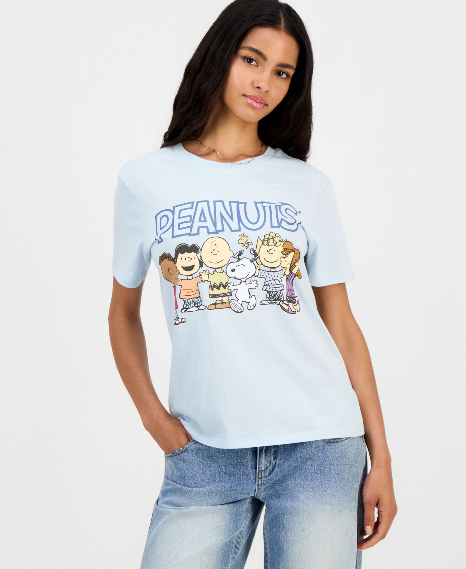 Peanuts Juniors' Friends Graphic-Print Crewneck Tee