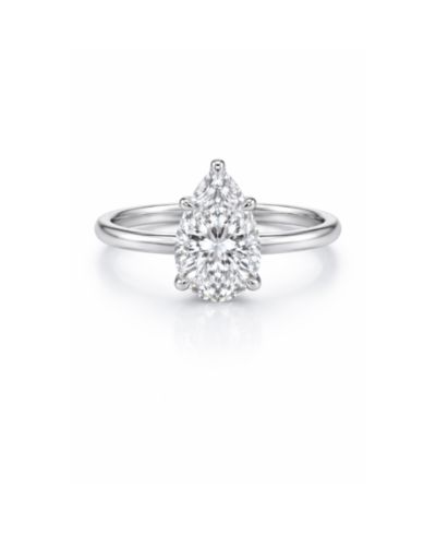 Dloria Кольцо Isabella с муассанитом Pear-Cut VVS1, золото или стерлинговое серебро