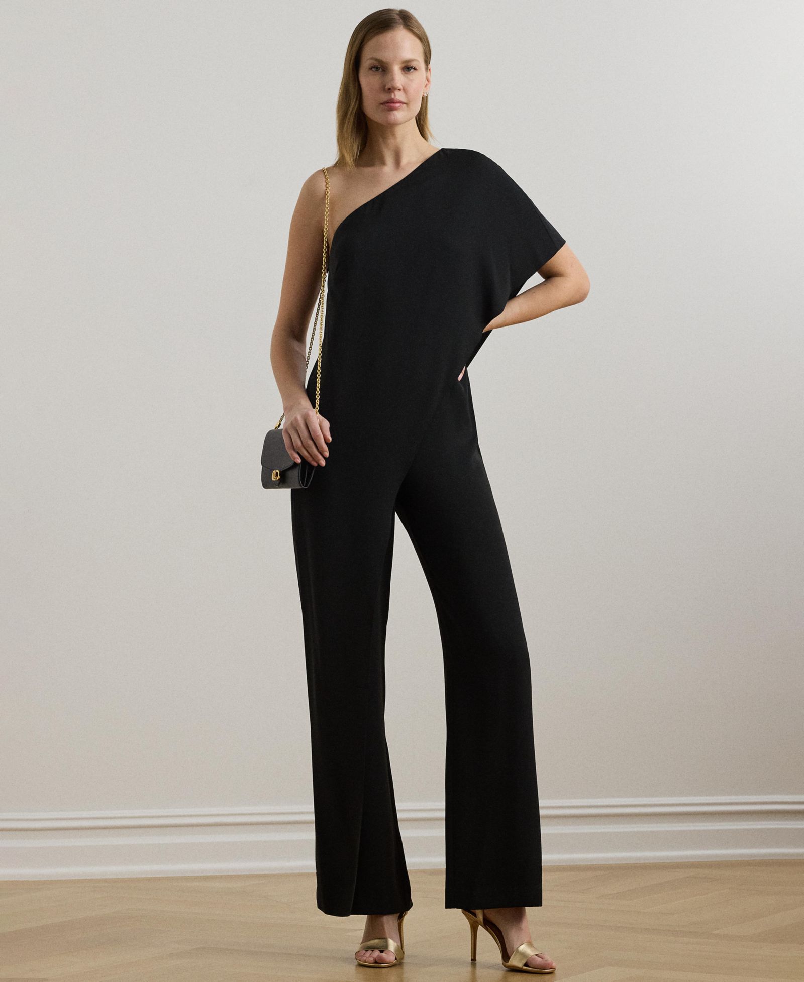 Женский комбинезон Lauren Ralph Lauren Cape Georgette One-Shoulder