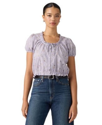 Levi's Plus Size Chiara блузка с коротким рукавом и пуговицами спереди