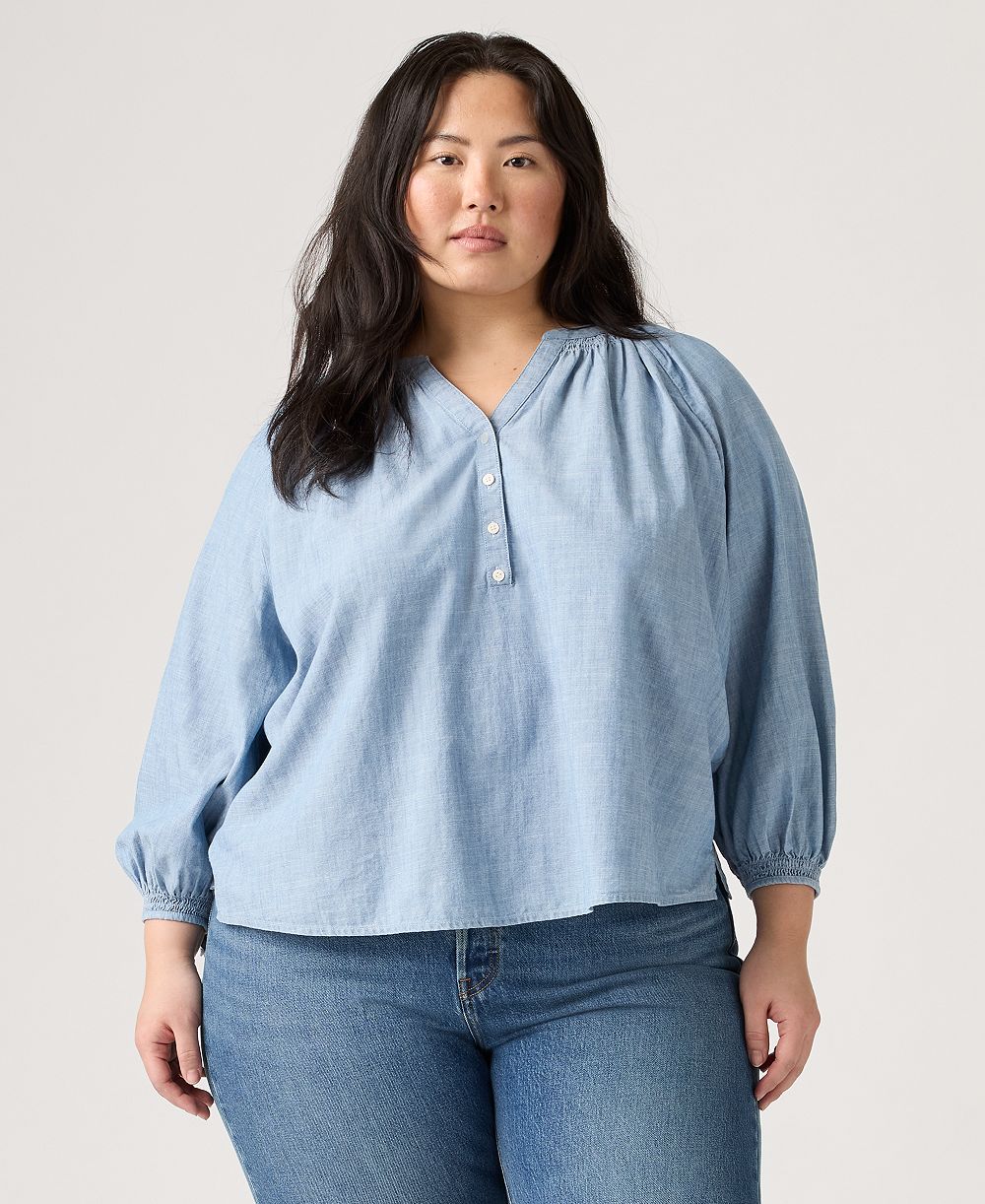 Мужские джинсы Levi's Plus Size V-Neck Chambray Relaxed-Fit Cotton Top