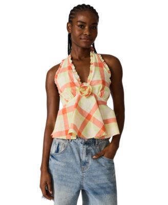 Женский топ Steve Madden Tania Halter Neck Ruched Back