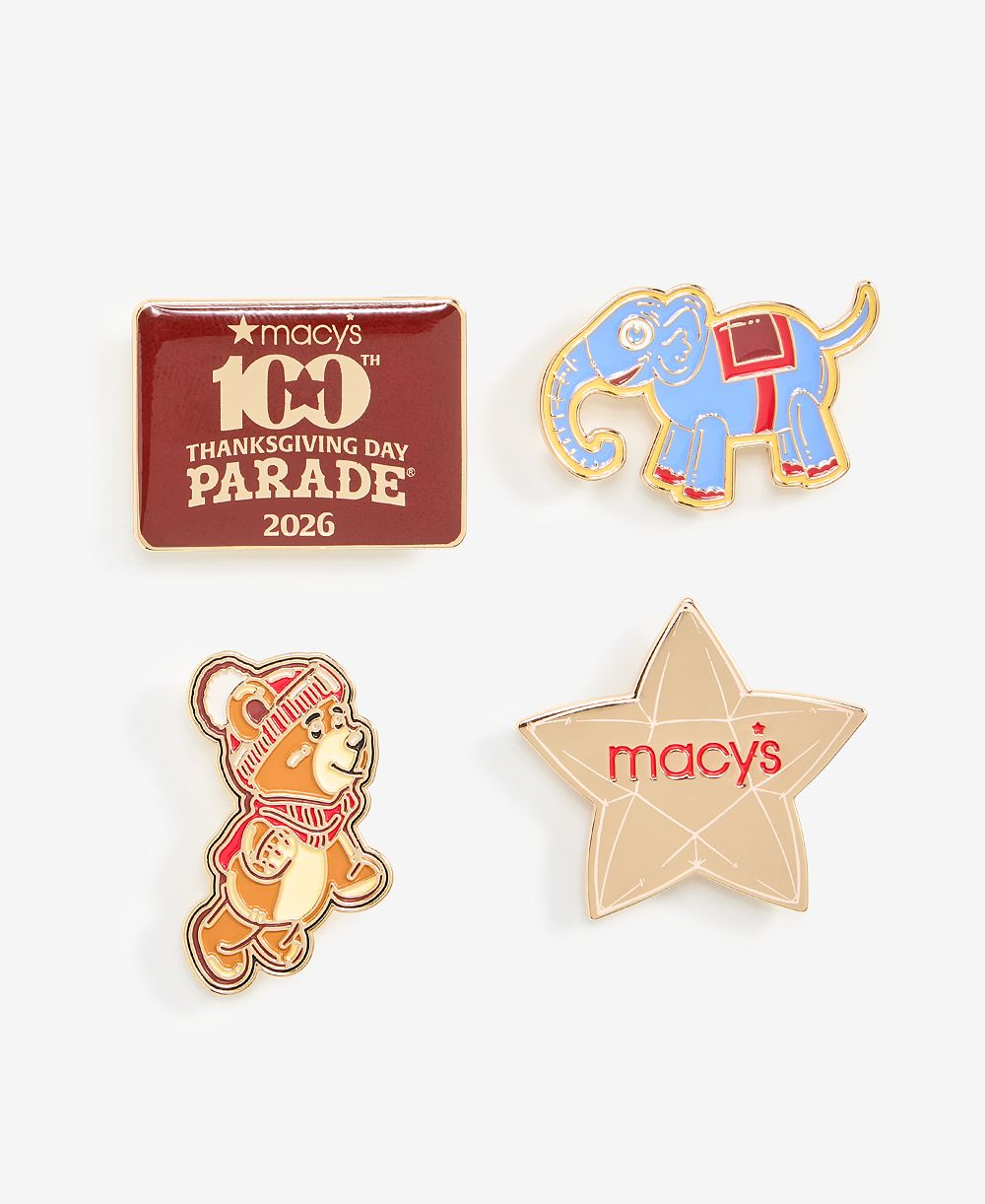 Набор значков Billie Brightpaw Bear к 100-летию парада Macy's Thanksgiving Day Parade