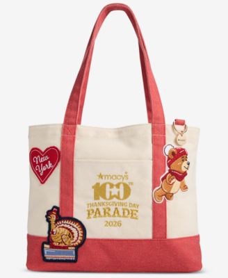Торговая сумка из холста Macy's 100th Thanksgiving Day Parade с нашивкой персонажа