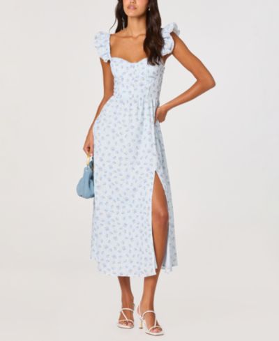 ASTR the Label Women's Wedelia Eyelet Corset Midi Dress