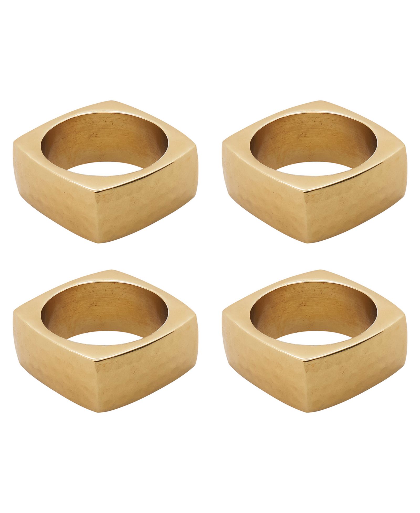 Набор из 4 салфетодержателей Saro Lifestyle Geometric Aluminum Napkin Rings