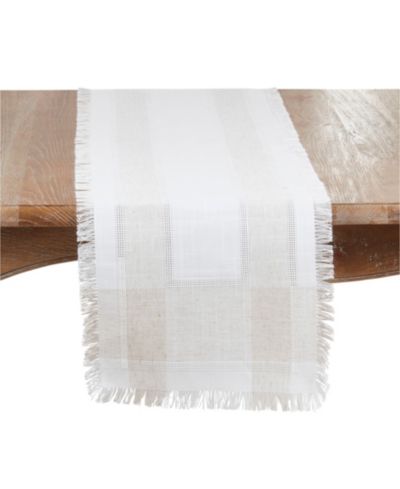 Saro Lifestyle Fringed Table Runner, 16" x 54"