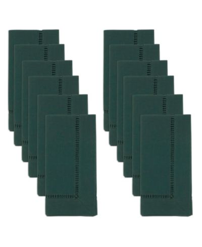 Saro Lifestyle Stitched Border Decorative Napkins, Set of 12