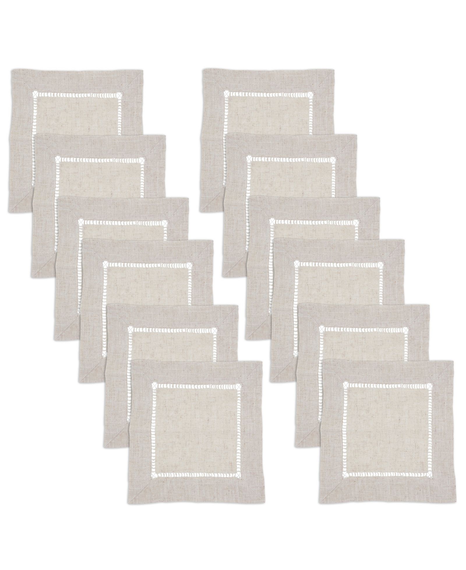 Saro Lifestyle Stitched Border Decorative Napkin, 12" x 12"