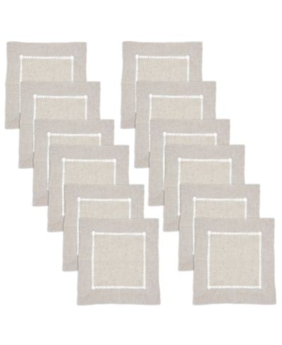 Saro Lifestyle Stitched Border Decorative Napkin, 12" x 12"