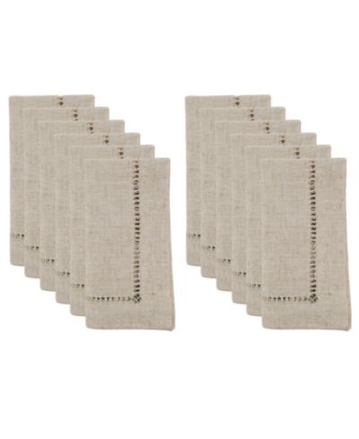 Saro Lifestyle Stitched Border Decorative Napkin, 18" x 18"