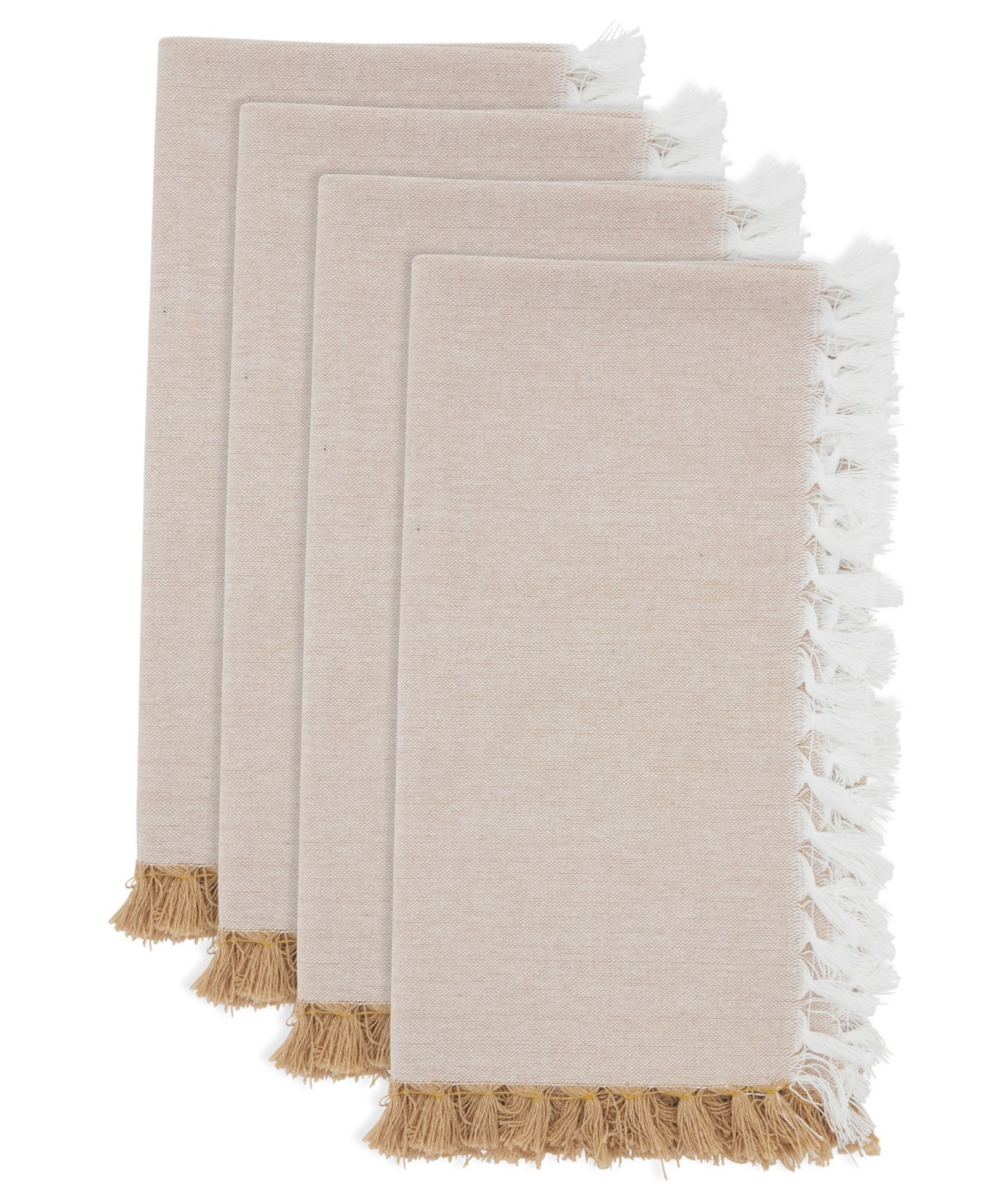 Хлопковые салфетки Saro Lifestyle Fringe Edge, набор из 4 шт