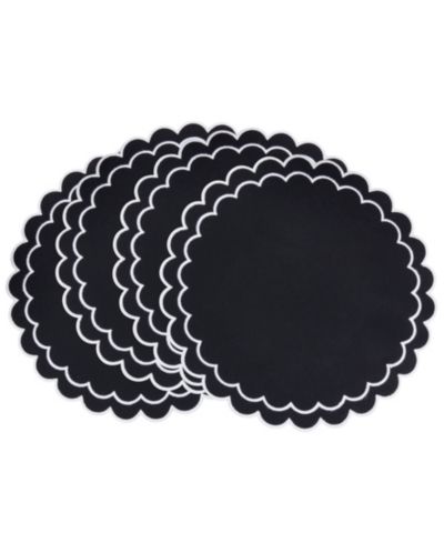 Подставки под тарелки Saro Lifestyle Scalloped Cotton, Set of 4