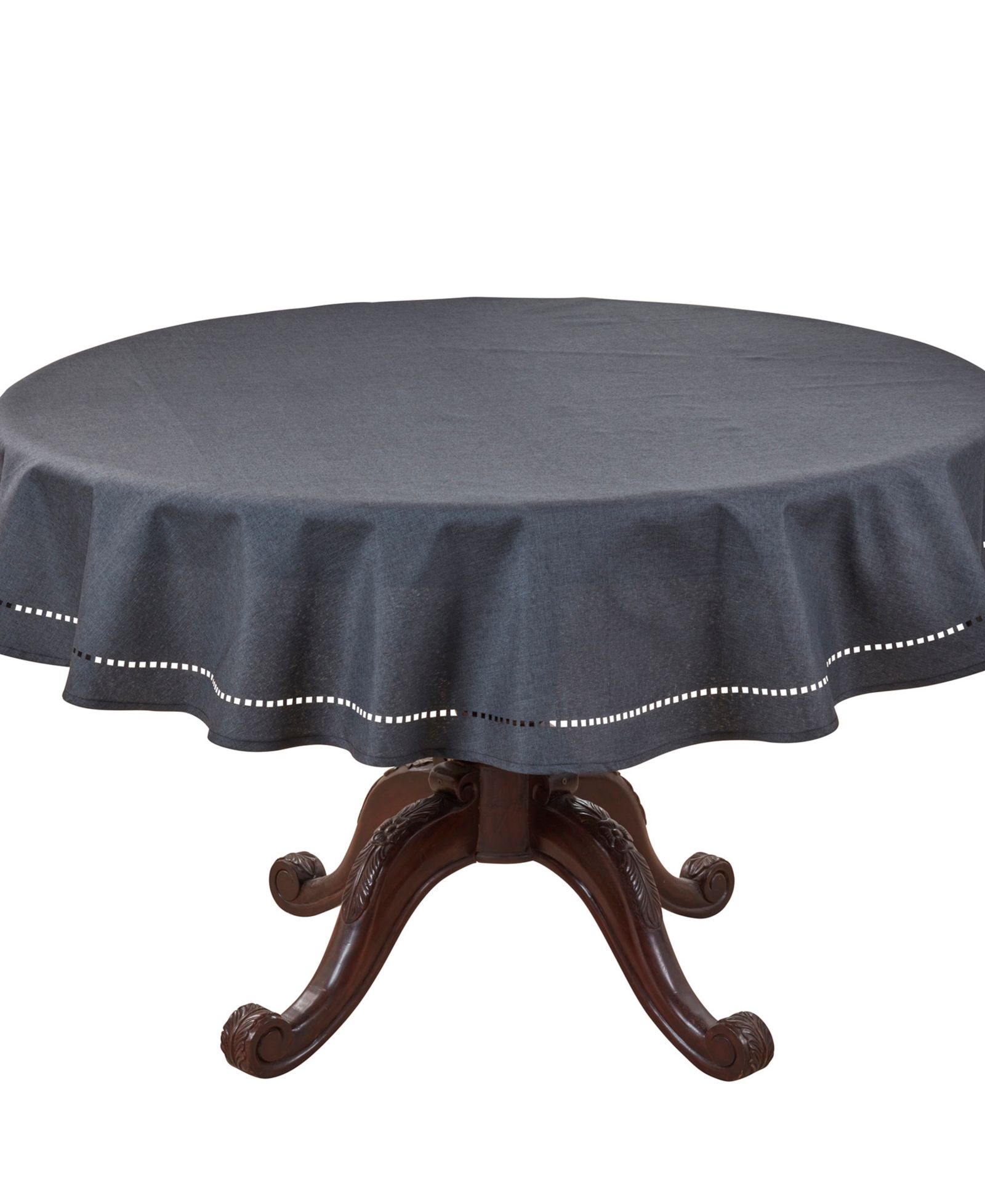 Saro Lifestyle Solid Textured Tablecloth, 60" Round