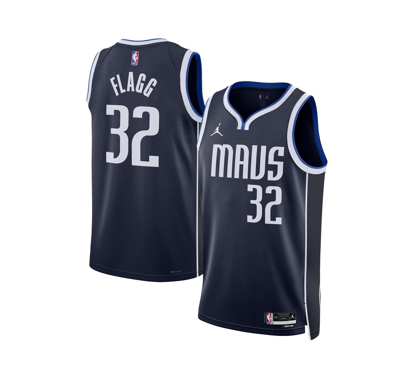 Мужская и женская джерси Jordan Cooper Flagg Navy Dallas Mavericks Statement Edition