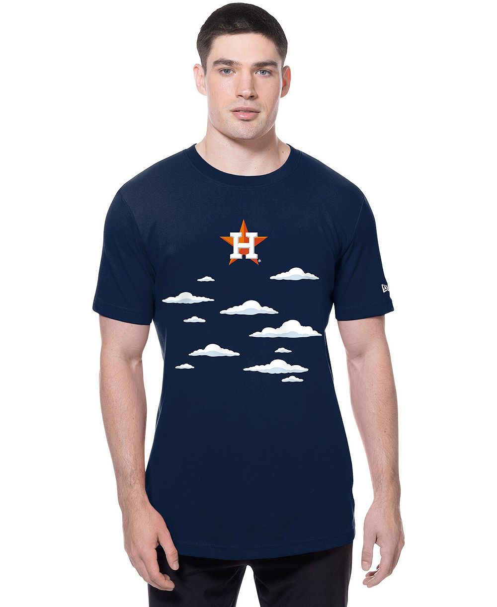 Мужская футболка New Era Navy Houston Astros MLB x Simpsons 2026 Collab Clouds T-Shirt