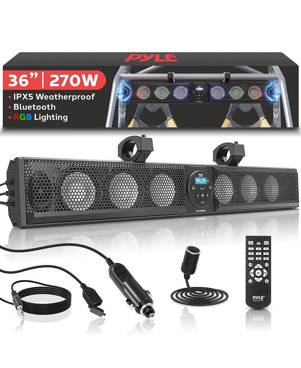 Саундбар Pyle 34 дюйма водонепроницаемый с Bluetooth, USB и RGB подсветкой (PATVSB3700)