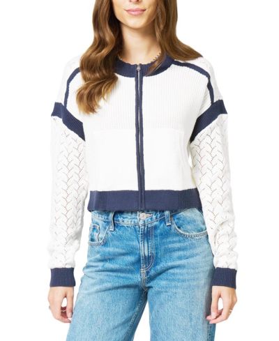 Central Park West Женский Brooklyn Collarless Sweater Bomber