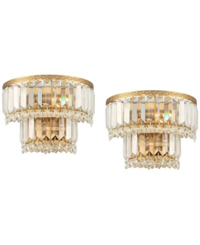 Набор из 2 настенных светильников Vienna Full Spectrum Modern Wall Light Sconces Clear Crystal