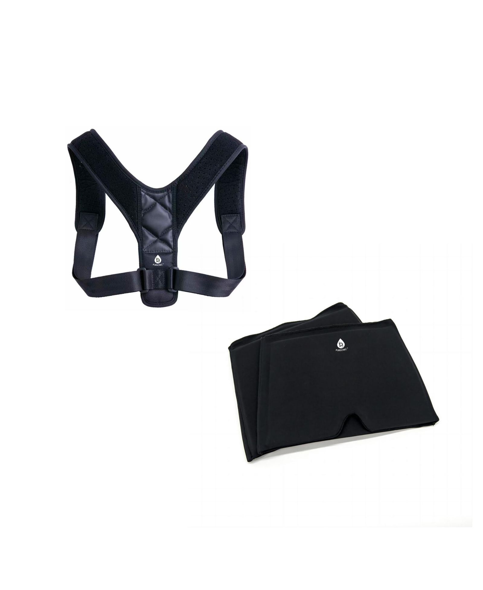 PURSONIC Ultimate Wellness Bundle Brace Posture Corrector and Migraine Relief Cap
