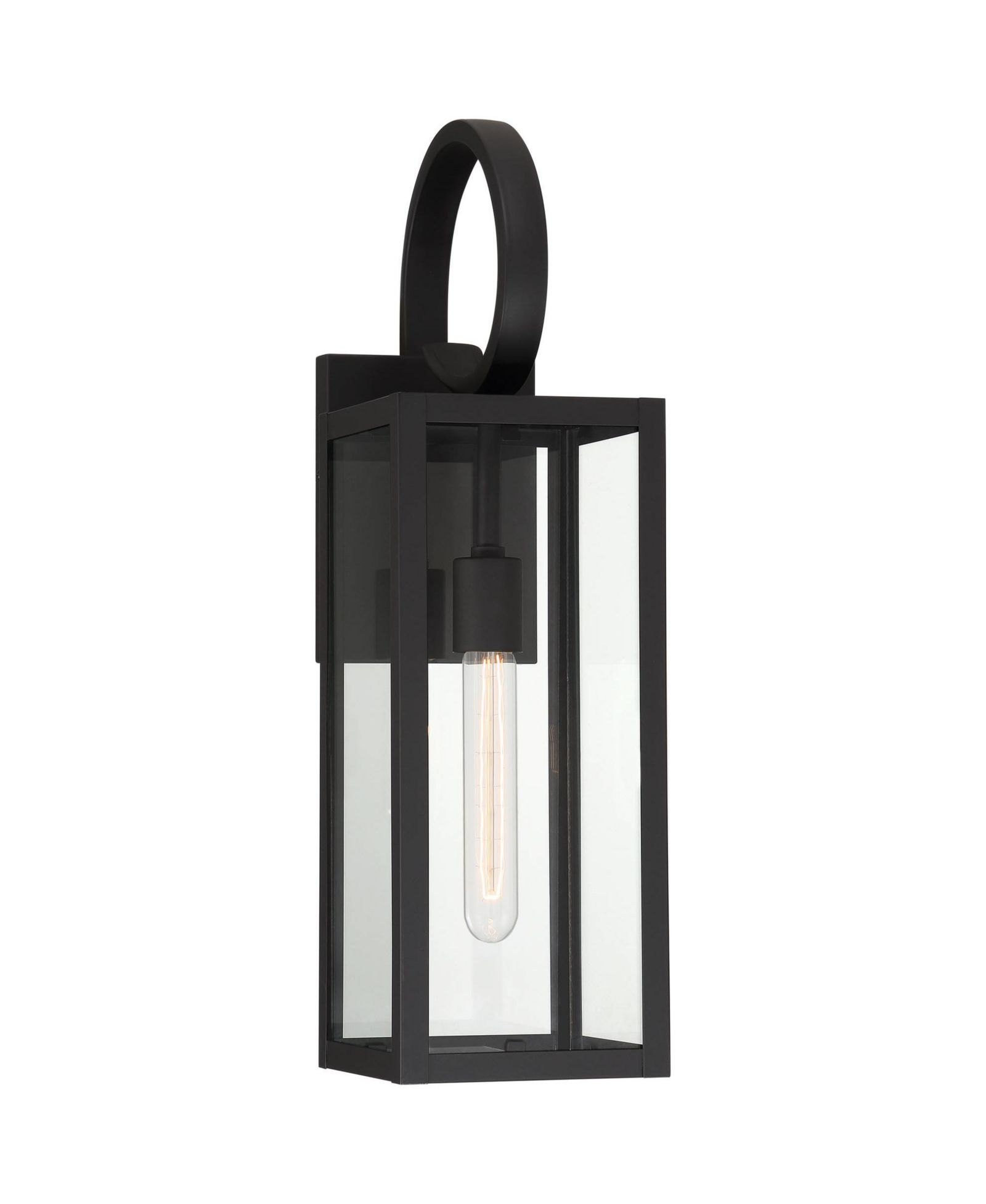 John Timberland Mira High Farmhouse Rustic Lantern Outdoor Wall Light Fixture Mount Porch House Edison Bulb Finish