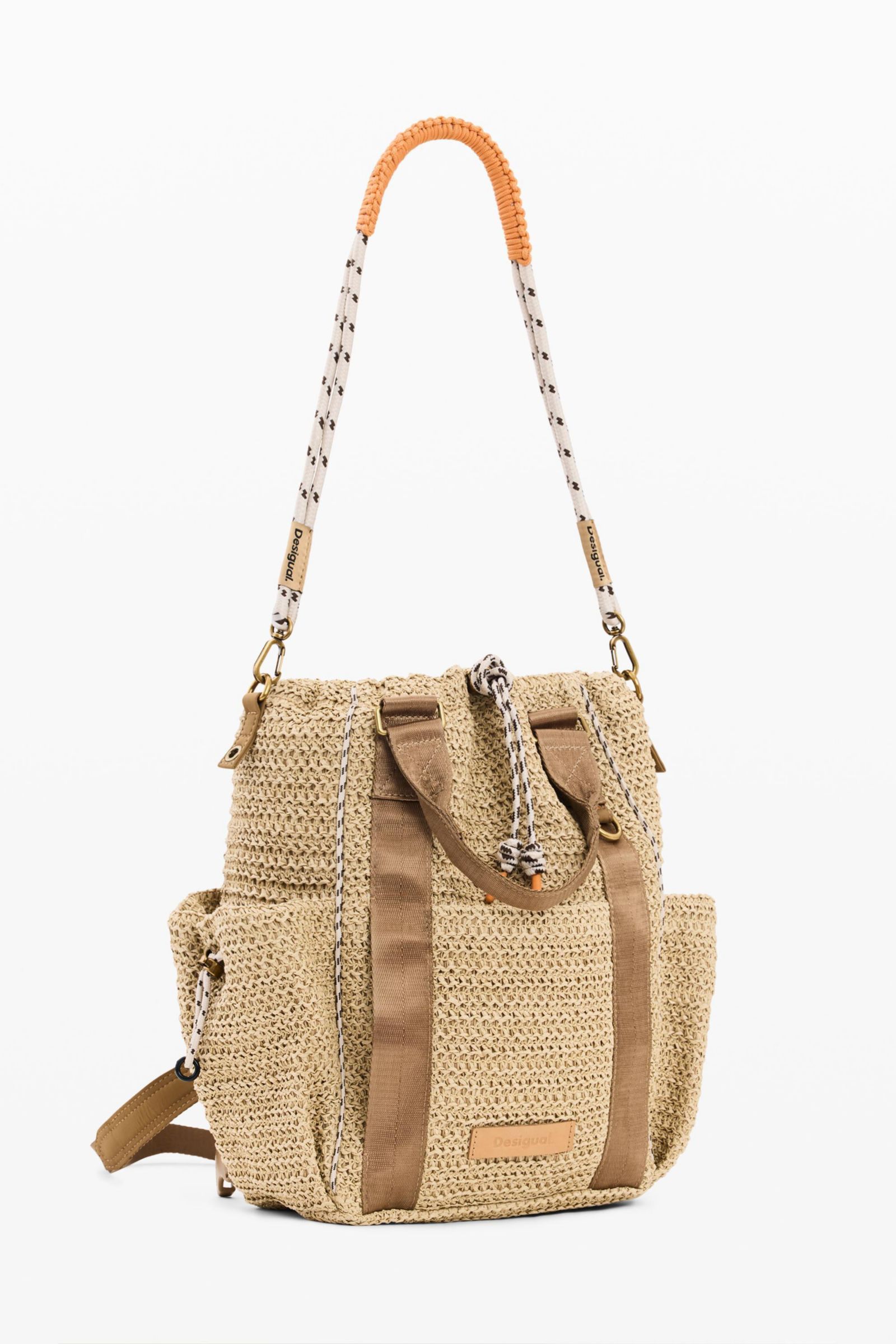 Desigual Women's Medium multiposition raffia backpack