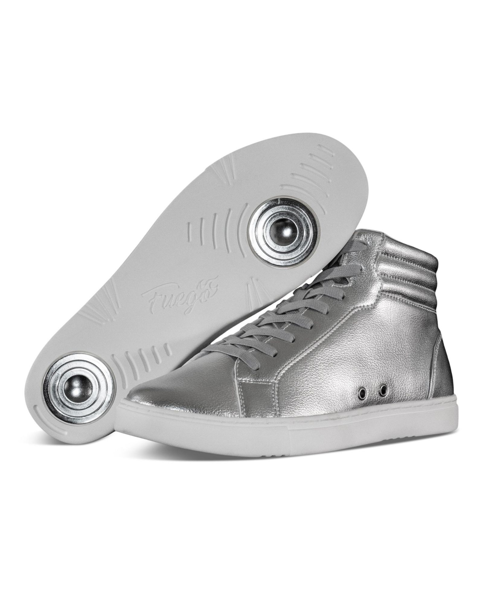 Women's Silver High-top Sneaker