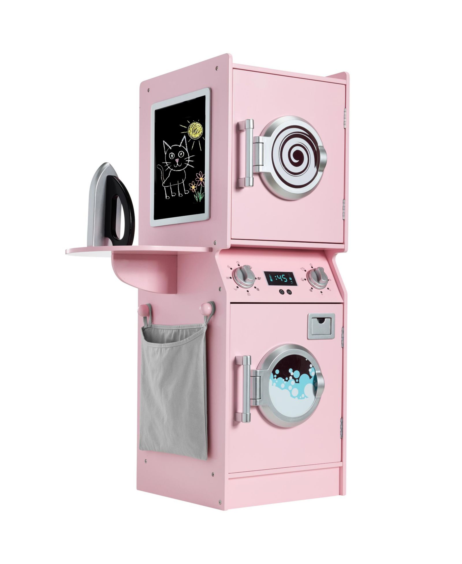 Игровой набор Best Choice Products Pretend Play Kids Wooden Stacked Washer and Dryer Set