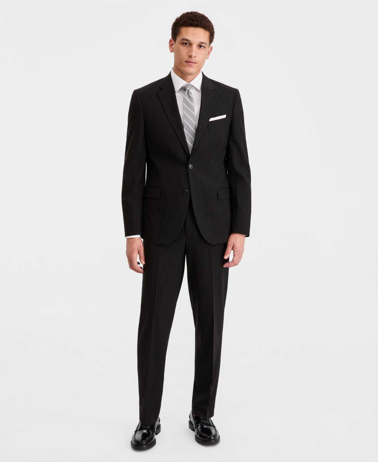 Nautica Men's Modern-Fit Pinstripe 2-Piece Suit