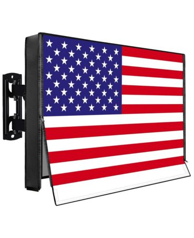 Защитный чехол IC ICLOVER для ТВ 60–65", 600D Waterproof Weatherproof с молнией и карманом для пульта, American Flag