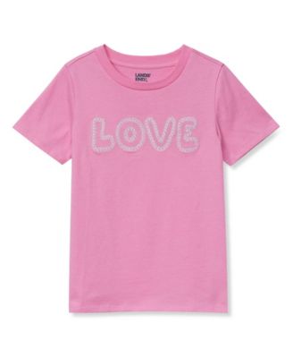 Embroidery love/fuchsia pink