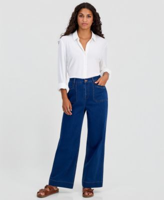 Джинсы Jones New York Petite Lexington High-Rise Wide-Leg
